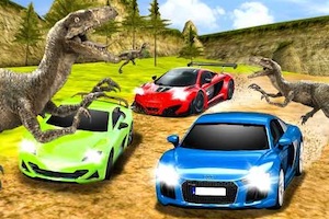 Jeu Dino course de voiture
