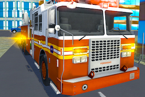 Fire truck rescue driving simulator