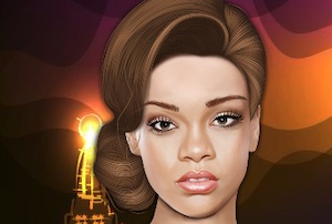 Habillage maquillage de Rihanna