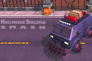 Jeu Halloween skeleton smash