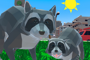 Jeu Raccoon adventure city simulator 3d